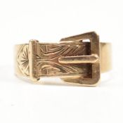 HALLMARKED 9CT GOLD BUCKLE RING