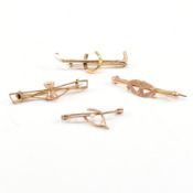 COLLECTION OF FOUR EARLY 20TH CENTURY BROOCH PINS