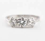 1920S PLATINUM & DIAMOND THREE STONE RING