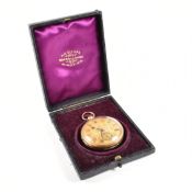 HALLMARKED 18CT GOLD OPEN FACED POCKET WATCH