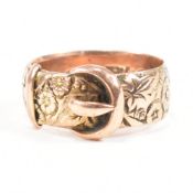 HALLMARKED 9CT GOLD BUCKLE BAND RING