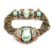 1920S CZECH NEIGER BROTHERS ART DECO EGYPTIAN REVIVAL BRACELET
