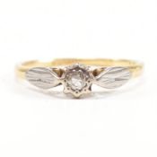 1960S HALLMARKED 18CT GOLD & DIAMOND SOLITAIRE RING