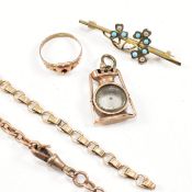 COLLECTION OF YELLOW METAL JEWELLERY