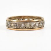 9CT GOLD & WHITE STONE ETERNITY RING