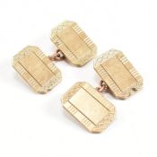 PAIR OF VINTAGE HALLMARKED 9CT GOLD CUFFLINKS