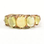 18CT GOLD VICTORIAN CHRYSOBERYL FIVE STONE RING