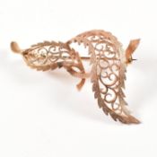 HALLMARKED 1970S 9CT ROSE GOLD BROOCH PIN BY FIDELITY