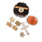 COLLECTION OF SILVER & GEM SET JEWELLERY