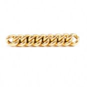 18CT GOLD CURB LINK CHAIN BAR BROOCH PIN
