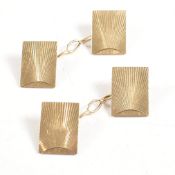 PAIR OF HALLMARKED 9CT GOLD ART DECO SUNBURST CUFFLINKS