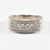 HALLMARKED 9CT GOLD & DIAMOND BAND RING