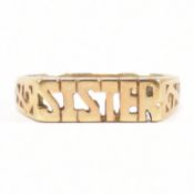 HALLMARKED 9CT GOLD SISTER SIGNET RING
