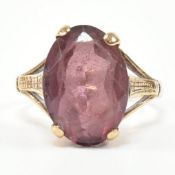 VINTAGE 9CT GOLD & PASTE RING