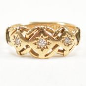 HALLMARKED 18CT GOLD & DIAMOND RING - CHESTER 1915