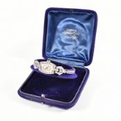 PLATINUM & DIAMOND LADIES DRESS COCKTAIL WATCH