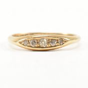 HALLMARKED 18CT GOLD & DIAMOND FIVE STONE RING