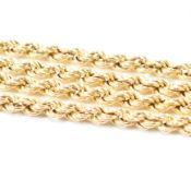 HALLMARKED 9CT GOLD ROPE TWIST NECKLACE CHAIN