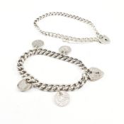 TWO HALLMARKED 925 SILVER BRACELETS