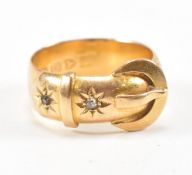 EDWARDIAN CHESTER HALLMARKED 18CT GOLD BUCKLE RING