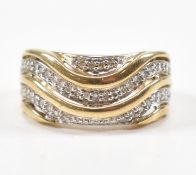 HALLMARKED 9CT GOLD & DIAMOND RING