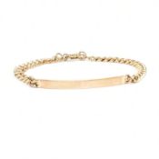 ITALIAN 9CT GOLD ID CHAIN BRACELET