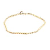 ITALIAN 14CT GOLD FANCY LINK CHAIN BRACELET