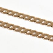 9CT GOLD HALLMARKED FLAT KERB LINK NECKLACE CHAIN