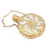 GILT VICTORIAN OPALINE GLASS SCENT BOTTLE