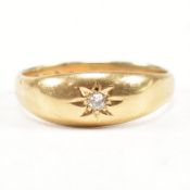 18CT GOLD & DIAMOND GYPSY RING