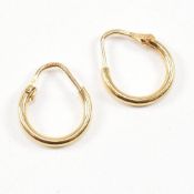 PAIR OF 18CT GOLD HOOP EARRINGS
