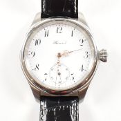 RECORD WATCH CO - LARGE STAINLESS STEEL BRACELET WATCH