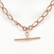 EARLY 20TH CENTURY HALLMARKED 9CT GOLD ALBERT WATCH CHAIN