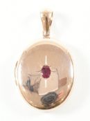ROSE GOLD & RUBY LOCKET PENDANT