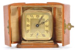ART DECO 20TH CENTURY 1930S FRENCH BAYARD BRASS ALARM CLOCK