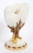 VICTORIAN LATE 19TH CENTURY ROYAL WORCESTER SHELL VASE