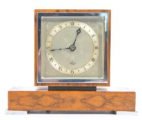 VINTAGE ART DECO ELLIOTT WALNUT MANTEL CLOCK