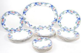 COLLECTION OF BOOTHS POTTERY ARCADIA PATTERN PLATES