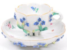 19TH CENTURY VICTORIAN AUGUSTUS REX FOR MEISSEN CUP & SAUCER