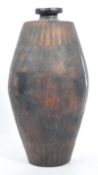 20TH CENTURY AFRICAN TRIBAL ZULU BULBOUS CARVED POT VASE