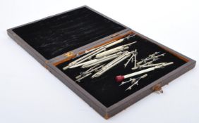 COLLECTION OF 1940S DRAFTSMEN'S STEEL BOW COMPASSES