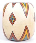 TRIBAL ETHNIC PAINTED FLOOR VASE