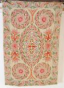 ANTIQUE CREWEL WORK WALL HANGING PLUS ANOTHER