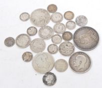 COLLECTION OF MID 19TH CENTURY & LATER UK SILVER COINS