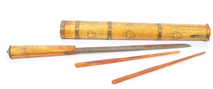 EARLY 20TH CENTURY CHINESE ORIENTAL TROUSSE EATING SET