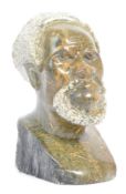VINTAGE LATE 20TH CENTURY ZULULAND STONE CARVING OF A BUST