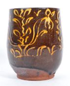 EARLY 19TH CENTURY GEORGE III 1813 TREACLE GLAZED VASE