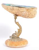 20TH CENTURY ABALONE SHELL DOLPHIN COMPOTE