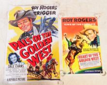 PAIR OF ROY ROGERS KING OF COWBOYS WESTERN PRINTS ON PAPER