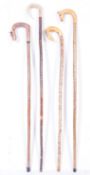 COLLECTION OF GENTLEMANS WALKING STICKS - SHEPHERDS CROOK